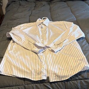 Tommy Hilfiger White Shirt with Black Stripes
